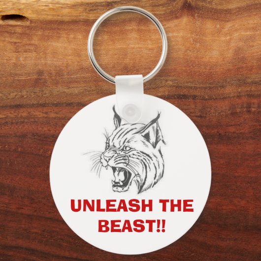Wilde kat, ONLEZEN HET OOG!! Sleutelhanger (Voorkant)