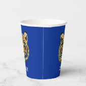 Wilde kat op blauw papieren bekers (Rechts)