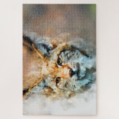 wilde kat puzzel legpuzzel (Verticaal)