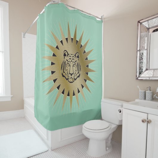 Wilde kat - Shower Curtain Douchegordijn (In situ)