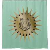 Wilde kat - Shower Curtain Douchegordijn (Voorkant)