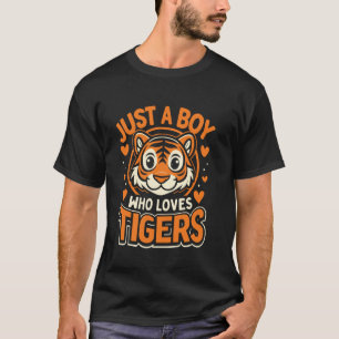 Wilde Kat Tiger Wilde Dieren Een Jongen Die Van Ti T-shirt