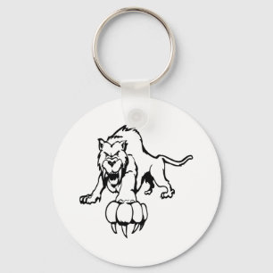 Wilde kat, wilde kat, kat, panther, puma, mou sleutelhanger