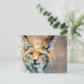 wilde-katachtige briefkaart (Staand voorkant)