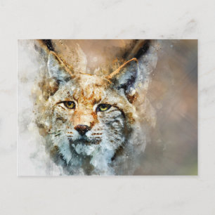 wilde-katachtige briefkaart