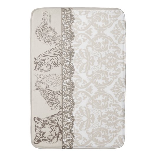 Wilde katten - Bathmat Badmat (Voorkant Verticaal)