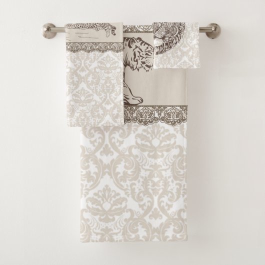 Wilde katten - Bathtowel set Bad Handdoek (Insitu)