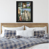 Wilde katten collage Wrapped Canvas Afdruk (Insitu (Slaapkamer))