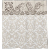 Wilde katten - Douchegordijn (Voorkant)