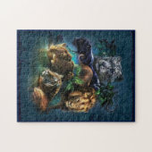 Wilde katten legpuzzel (Horizontaal)