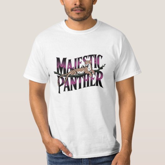 Wilde katten met Panther Design T-shirt (Voorkant)