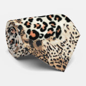Wilde katten Modern Animal Leopard Print Patroon Stropdas (Opgerold)