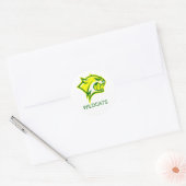 WILDE KATTEN RONDE STICKER (Envelop)
