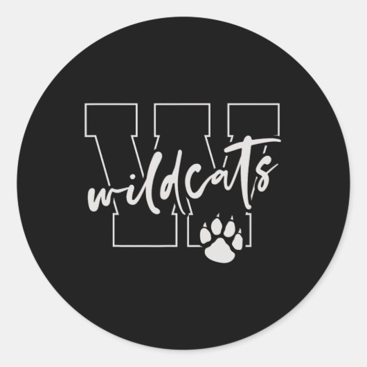 Wilde katten ronde sticker (Voorkant)