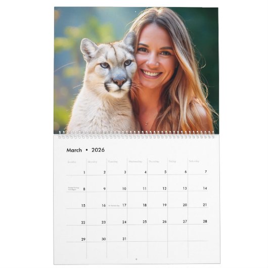 Wilde katten & vrouwen kalender (Mar 2026)