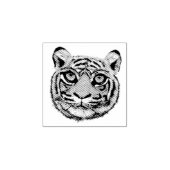 Wilde kattenkop Rubberstempel (Afrduk)