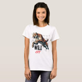 Wilde kattentijger t-shirt (Voorkant volledig)