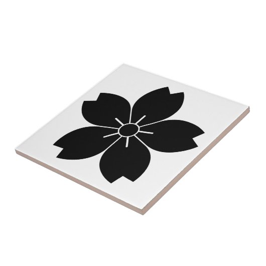 Wilde kersbloesem tegeltje (Zijkant)