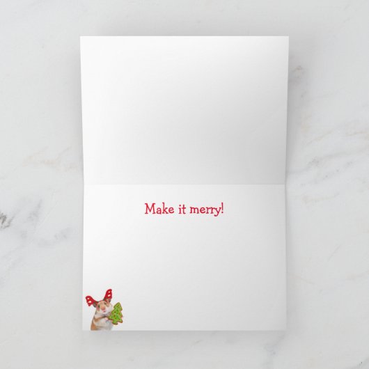 Wilde kerst van feestdieren feestdagen kaart (Binnen)