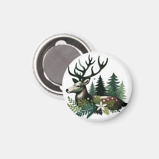 Wilde kerstbloem magneet (Voorkant / Achterkant)