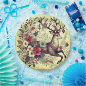 Wilde kerstbloem papieren bordje (Feest)