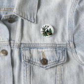 Wilde kerstbloem ronde button 3,2 cm (In situ)