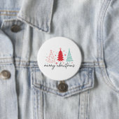 Wilde kerstbloem ronde button 7,6 cm (In situ)