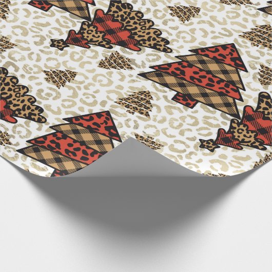 Wilde kerstbomen inpakpapier (Hoek)