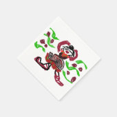 Wilde kerstdans servet (Hoek)