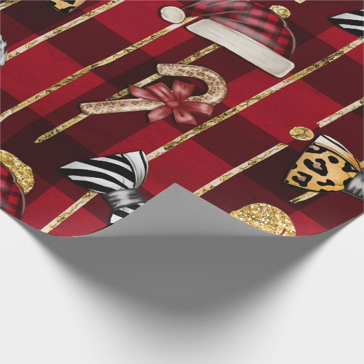 Wilde Kerstmis 1 Cadeaupapier (Hoek)