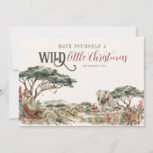 Wilde Kerstmis Safari Kerstdag Kaart (Voorkant)