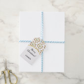 Wilde kerstpatroon cadeaulabel (Met Touw)