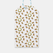 Wilde kerstpatroon cadeaulabel (Achterkant)