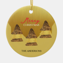 Wilde kerstpatroon keramisch ornament