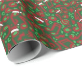Wilde kerstritmes cadeaupapier (Rol Hoek)