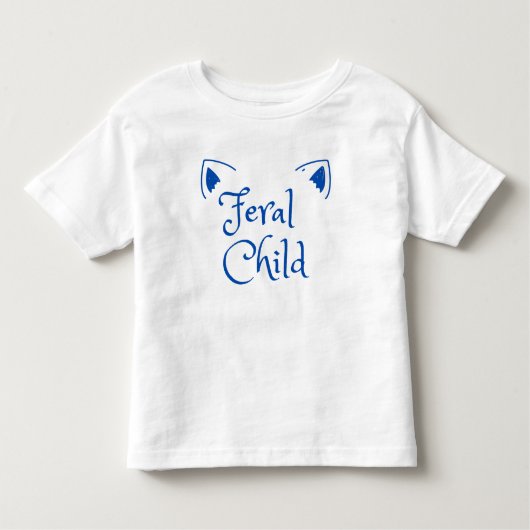 Wilde Kind - Gek Wilde Kind in Blauw Kinder Shirts (Voorkant)