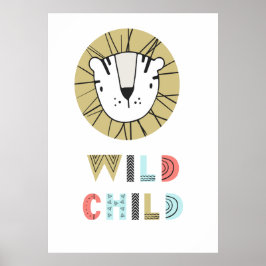 Wilde kind Scandia Leeuw Poster