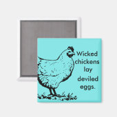 Wilde kippen magneet (Voorkant / Achterkant)