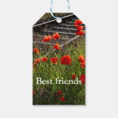 Wilde klaproos cadeaulabel (Voorkant)