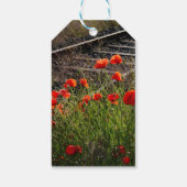 Wilde klaproos cadeaulabel (Achterkant)