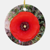 Wilde Klaproos Keramisch Ornament (Achterkant)