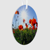 Wilde Klaprozen Bloemen Ornament (voorkant)