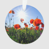 Wilde Klaprozen Bloemen Ornament (voorkant)
