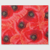 Wilde klaprozen patroon cadeaupapier (Vlak)