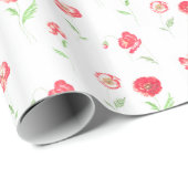 Wilde klaprozen patroon cadeaupapier (Rol Hoek)