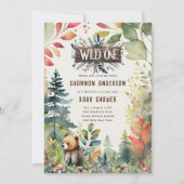 Wilde kleine beer bosdieren rustiek kaart (Voorkant)