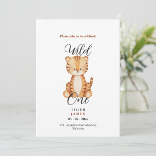 Wilde kleintje Cute Safari Tijger verjaardagsuitno Kaart