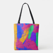 Wilde kleuren en Muzieknoten Tote Bag (Achterkant)