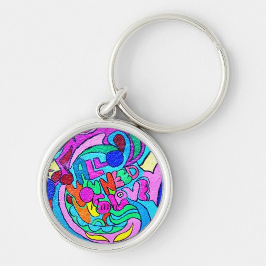 Wilde kleuren houden van Thunder_Cove Sleutelhanger (Voorkant)