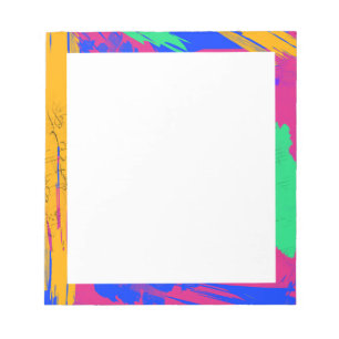 Wilde kleuren van de Borstel van de Verf en Muziek Notitieblok